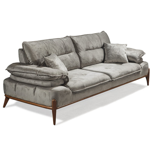 Canapea extensibilă GALAXY , Tip material:&nbsp;Catifea exclusivă, Tipul picioarelor: Lemn , extensibila detalie