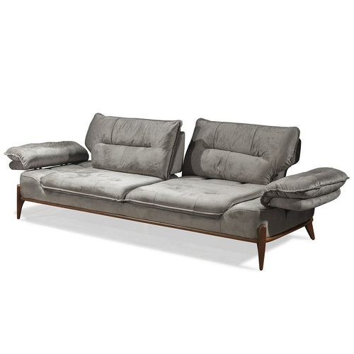 Canapea extensibilă GALAXY , Tip material:&nbsp;Catifea exclusivă, Tipul picioarelor: Lemn , extensibila detalie