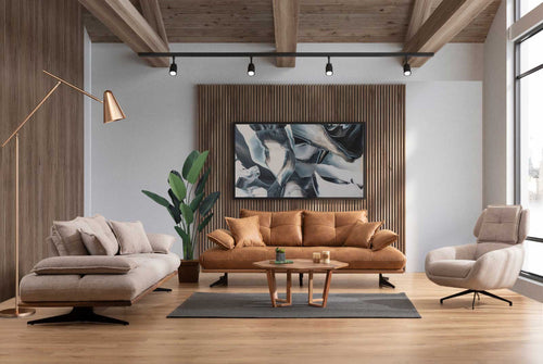 Canapea extensibilă TESLA,  senzația de piele natural, Picioarele : din metal vopsit în câmp electrostatic. , extensibila detalie ,  2 canapea 1 fotoliu