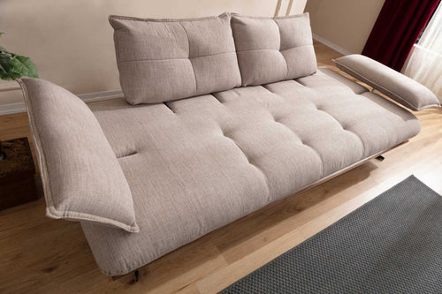 Canapea extensibilă TESLA,  senzația de piele natural, Picioarele : din metal vopsit în câmp electrostatic. , extensibila detalie ,  din sus