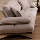 Canapea extensibilă TESLA,  senzația de piele natural, Picioarele : din metal vopsit în câmp electrostatic. , extensibila detalie , din lateral