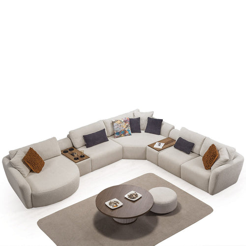 Colțar modulară RUBATO cu modul măsuța 375 x 325 cm, Opțiuni culoare