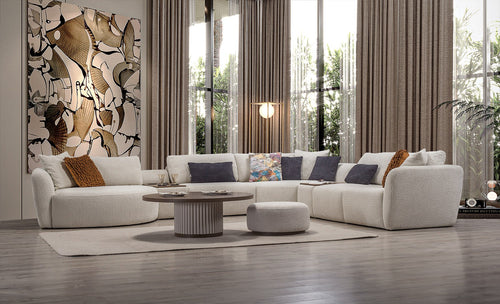 Colțar modulară RUBATO cu modul măsuța 375 x 325 cm, Opțiuni culoare