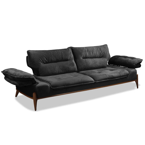 Canapea extensibilă GALAXY , Tip material:&nbsp;Catifea exclusivă, Tipul picioarelor: Lemn, extensibila detalie