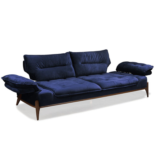 Canapea extensibilă GALAXY , Tip material:&nbsp;Catifea exclusivă, Tipul picioarelor: Lemn , detalie extensibila