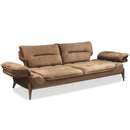 Canapea extensibilă GALAXY , Tip material:&nbsp;Catifea exclusivă, Tipul picioarelor: Lemn, extensibila detalie