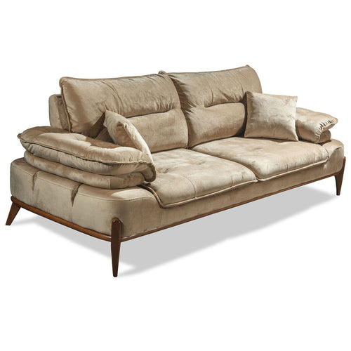 Canapea extensibilă GALAXY , Tip material:&nbsp;Catifea exclusivă, Tipul picioarelor: Lemn