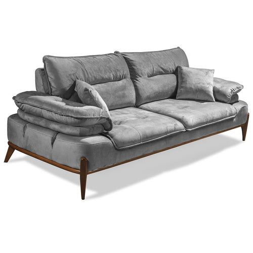 Canapea extensibilă GALAXY , Tip material:&nbsp;Catifea exclusivă, Tipul picioarelor: Lemn , extensibila detalie