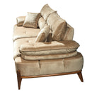 Canapea extensibilă GALAXY , Tip material:&nbsp;Catifea exclusivă, Tipul picioarelor: Lemn , din lateral