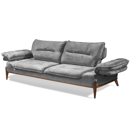 Canapea extensibilă GALAXY , Tip material:&nbsp;Catifea exclusivă, Tipul picioarelor: Lemn , extensibila detalie