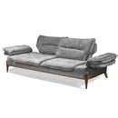 Canapea extensibilă GALAXY , Tip material:&nbsp;Catifea exclusivă, Tipul picioarelor: Lemn , extensibila detalie