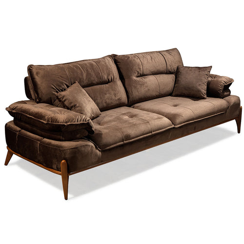 Canapea extensibilă GALAXY , Tip material:&nbsp;Catifea exclusivă, Tipul picioarelor: Lemn