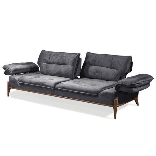 Canapea extensibilă GALAXY , Tip material:&nbsp;Catifea exclusivă, Tipul picioarelor: Lemn , extensibila detalie