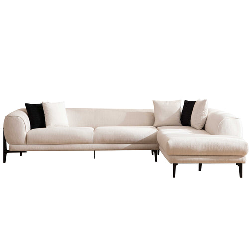 Colțar MOTTO 3+2 locuri  255 x 181 cm ,  Tipul picioarelor: Metal,  din in fata