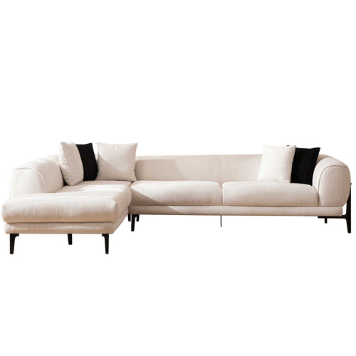 Colțar MOTTO 3+2 locuri  255 x 181 cm ,  Tipul picioarelor: Metal,  din in fata