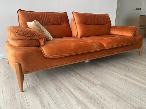 RESIGILAT Canapea extensibilă GALAXY, Easy Clean, 230 cm, Cărămiziu 