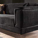 Canapea extensibilă BUTTERFLY 3 locuri  220 cm , material:Catifea,  picioarelor: Metal, detalie