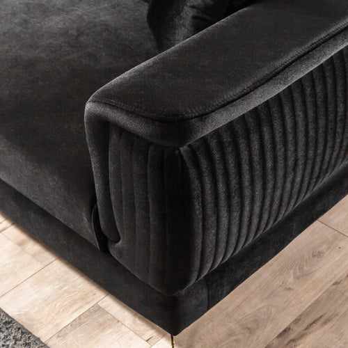 Canapea extensibilă BUTTERFLY 3 locuri  220 cm , material:Catifea,  picioarelor: Metal, detalie