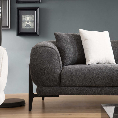 Canapea MOTTO, țesătură texturată modernă bouclé, Picior metal,    detaliu