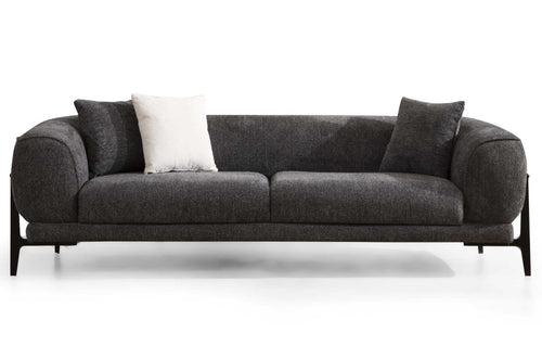 Canapea MOTTO, țesătură texturată modernă bouclé, Picior metal   , din fata