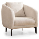 Fotoliu MOTTO 87 cm , texturată modernă bouclé , picior  metal