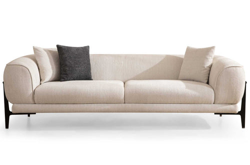 Canapea MOTTO, țesătură texturată modernă bouclé, Picior metal   , din fata