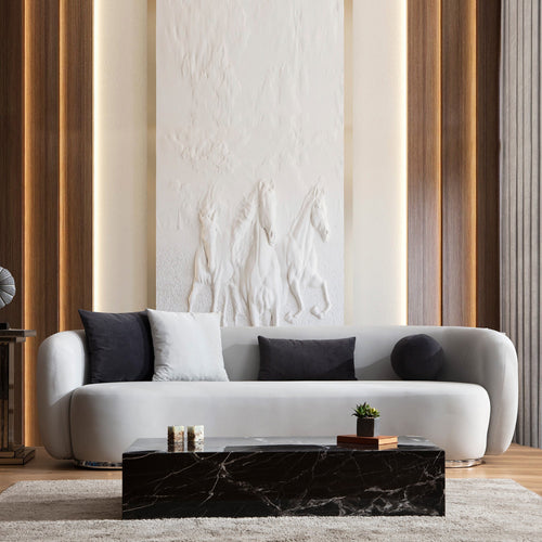 Canapea MUFFIN-MR, Opțiuni culoare, Material : Catifea  Picior&nbsp : Metal Argintiu, Pernă Pentru Spate : Burete moale 