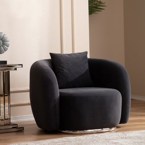 Fotoliu MUFFIN-MR, Opțiuni culoare, Material : Catifea  Picior&nbsp : Metal Argintiui -  gold - tesatura , Pernă Pentru Spate : Burete moale