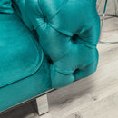 Canapea extensibilă LILA 3 locuri 230 cm, material: Catifea exclusivă, picioarelor: Metal.  detalie