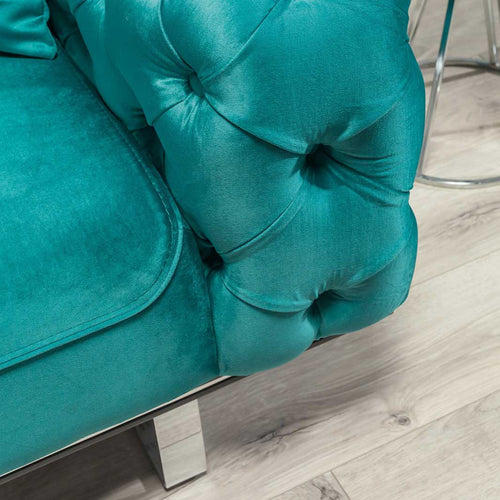 Canapea extensibilă LILA 3 locuri 230 cm, material: Catifea exclusivă, picioarelor: Metal.  detalie