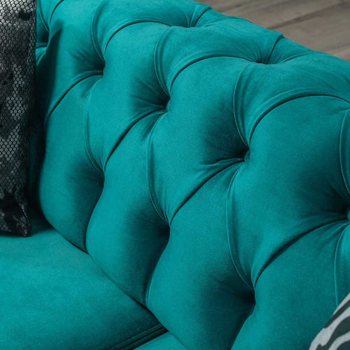 Canapea extensibilă LILA 3 locuri 230 cm, material: Catifea exclusivă, picioarelor: Metal.  detalie