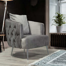 Fotoliu LILA 85 cm, material: Catifea exclusivă, picioarelor: Metal. detalie