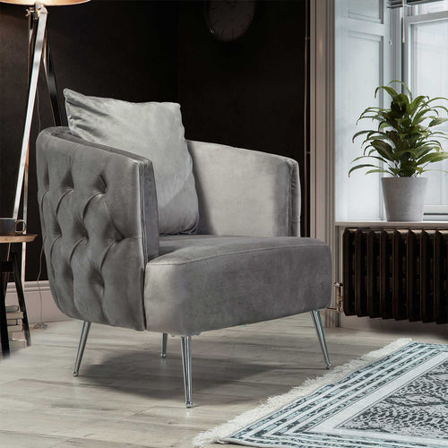 Fotoliu LILA 85 cm, material: Catifea exclusivă, picioarelor: Metal. detalie