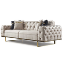 Canapea extensibilă LILA 3 locuri 230 cm, material: Catifea exclusivă, picioarelor: Metal.