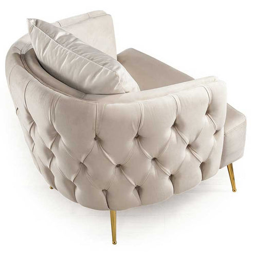 Fotoliu LILA 85 cm, material: Catifea exclusivă, picioarelor: Metal. din spate