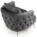 Fotoliu LILA 85 cm, material: Catifea exclusivă, picioarelor: Metal. din spate