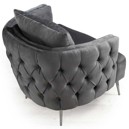 Fotoliu LILA 85 cm, material: Catifea exclusivă, picioarelor: Metal. din spate