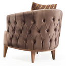 Fotoliu LILA 85 cm, material: Catifea exclusivă, picioarelor: Metal. din spate