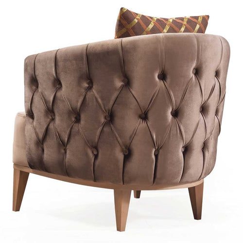 Fotoliu LILA 85 cm, material: Catifea exclusivă, picioarelor: Metal. din spate