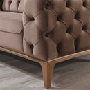 Canapea extensibilă LILA 3 locuri 230 cm, material: Catifea exclusivă, picioarelor: Metal.  detalie