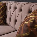 Canapea extensibilă LILA 3 locuri 230 cm, material: Catifea exclusivă, picioarelor: Metal.  detalie