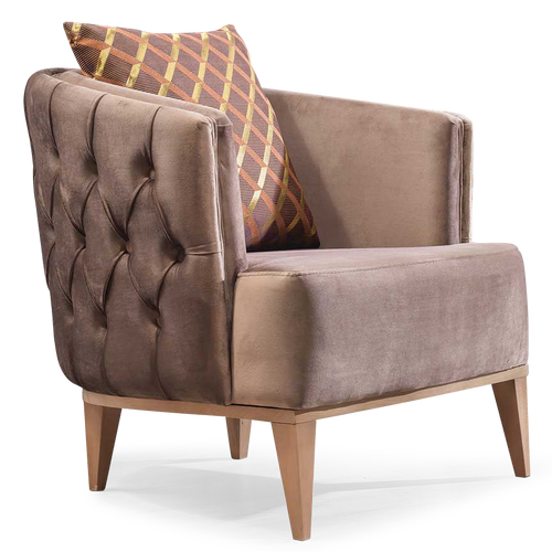 Fotoliu LILA 85 cm, material: Catifea exclusivă, picioarelor: Metal.