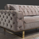 Colțar Extensibil 3+2 locuri LILA, material: Catifea exclusivă, picioarelor: Metal. detalie