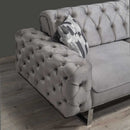 Colțar Extensibil 3+2 locuri LILA, material: Catifea exclusivă, picioarelor: Metal. din stanga