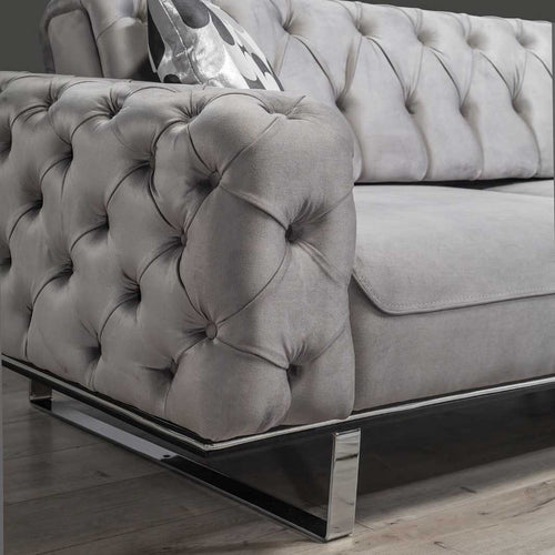 Colțar Extensibil 3+2 locuri LILA, material: Catifea exclusivă, picioarelor: Metal. detalie