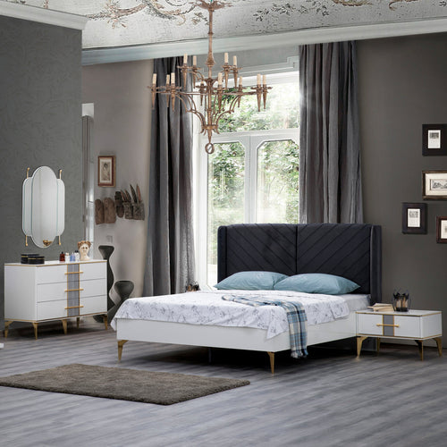 Comodă LOTTO 6 sertare 130 x 81 cm, Alb