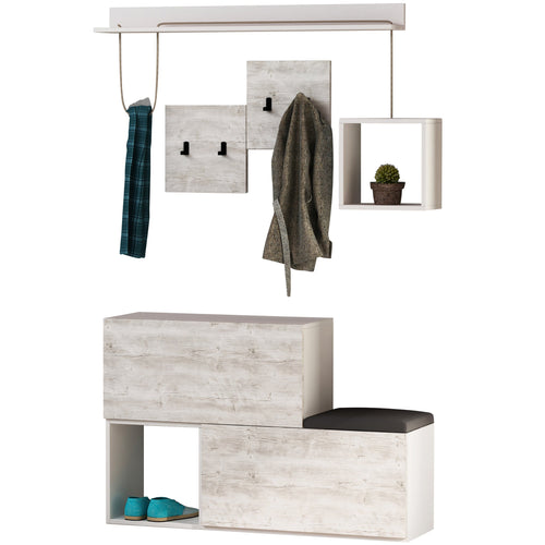 Set cuier și pantofar HOLLY 2 rafturi 2 uşi 120 cm, Opţiuni culoare