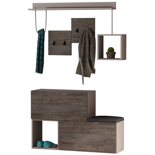 Set cuier și pantofar HOLLY 2 rafturi 2 uşi 120 cm, Opţiuni culoare