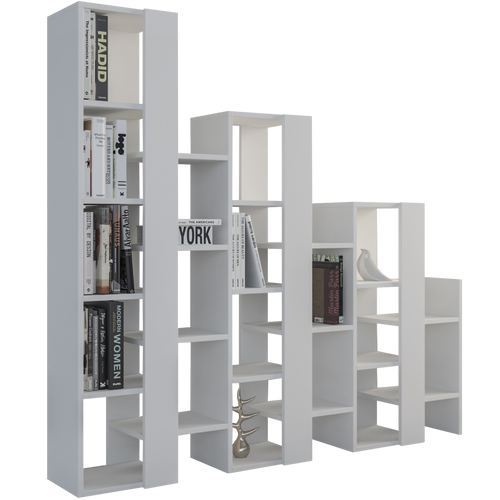 Bibliotecă PYRAMID 18 rafturi 158 x 151 cm, Opțiuni culoare