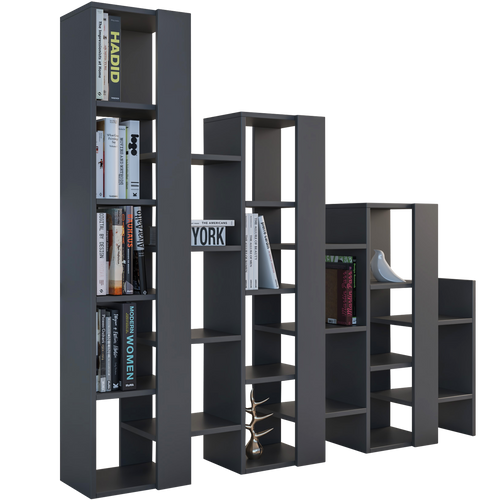 Bibliotecă PYRAMID 18 rafturi 158 x 151 cm, Opțiuni culoare